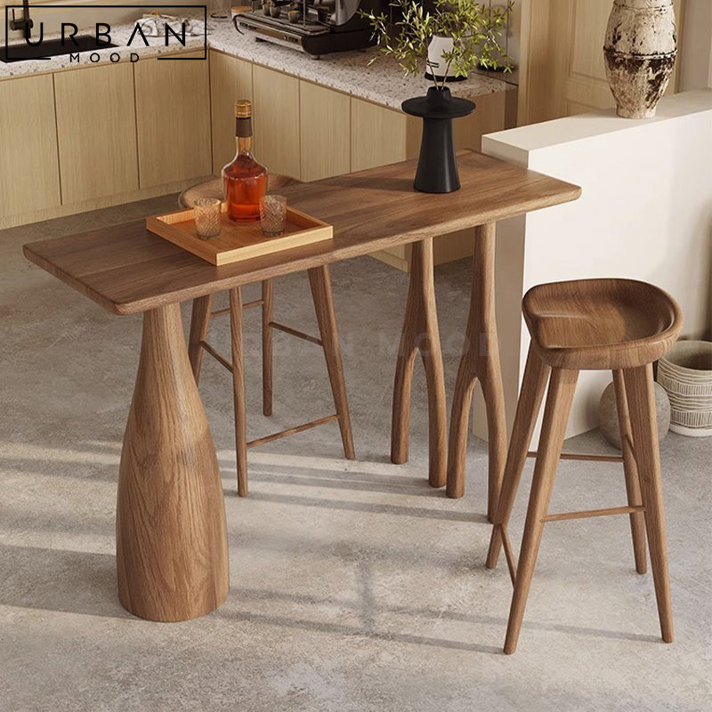 MARGAUX Modern Solid Wood Bar Table