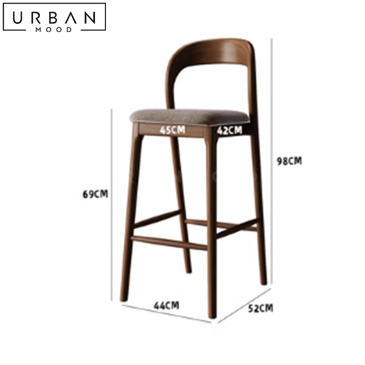 MARGAUX Modern Solid Wood Bar Table