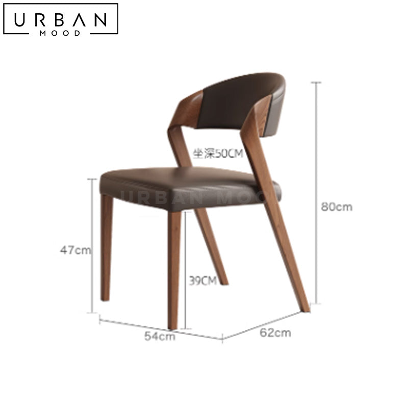 MARGOT Modern Leather Dining Chair (Set of 2)