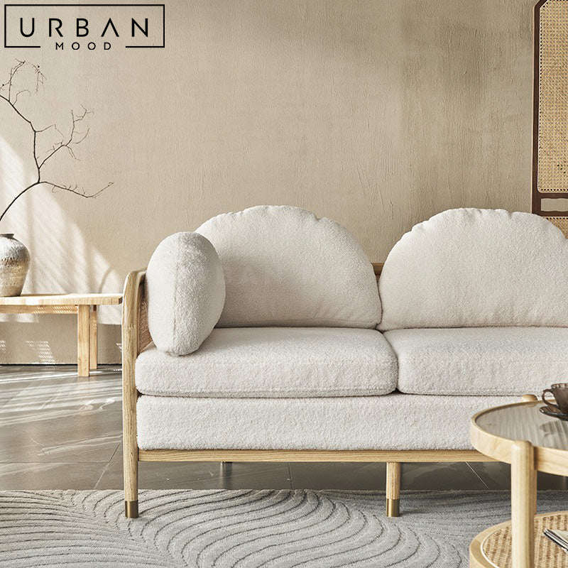 MARSAY Japandi Rattan Sofa