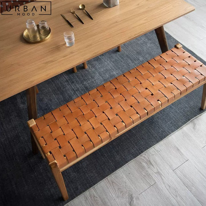 MATTA Retro Leather Bench – Urban Mood