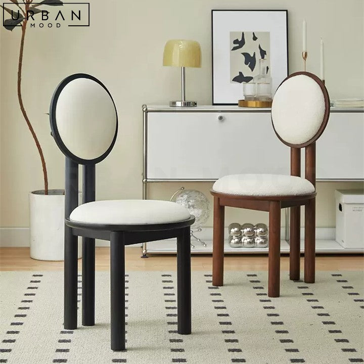 MATTE Oriental Boucle Dining Chair