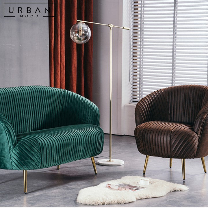 MELESSE Modern Velvet Lounge Chair