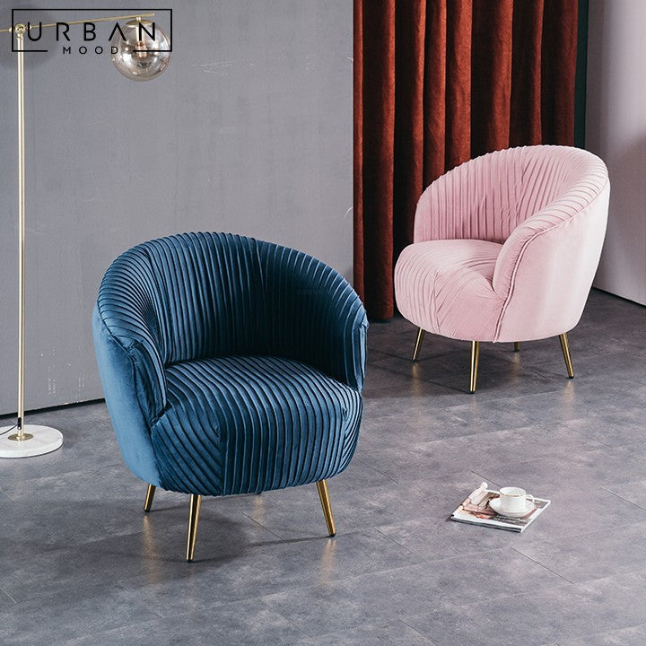 MELESSE Modern Velvet Lounge Chair