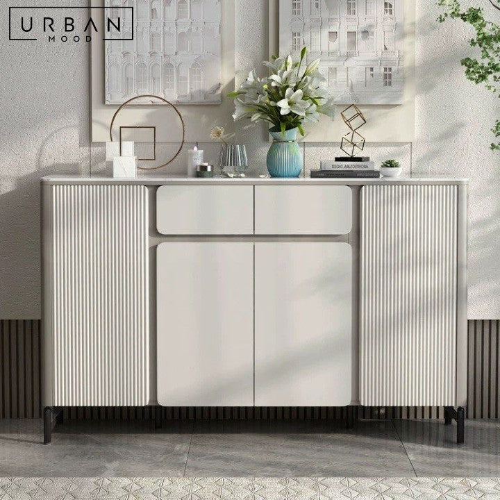 MORTIER Modern Sintered Stone Shoe Cabinet