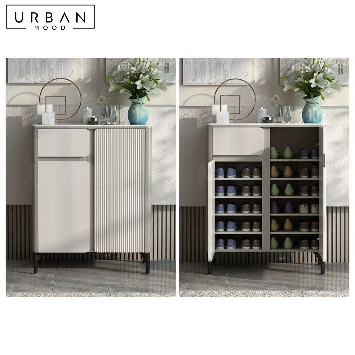 MORTIER Modern Sintered Stone Shoe Cabinet