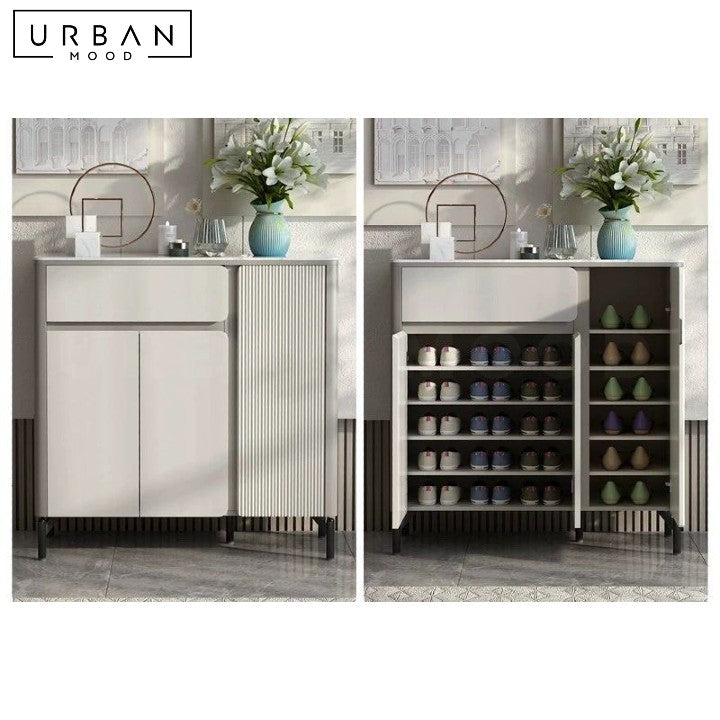 MORTIER Modern Sintered Stone Shoe Cabinet