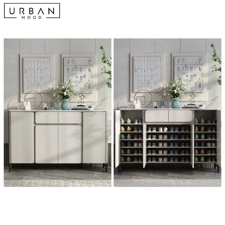 MORTIER Modern Sintered Stone Shoe Cabinet