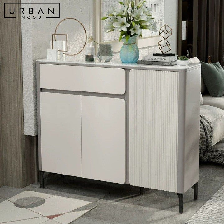 MORTIER Modern Sintered Stone Shoe Cabinet