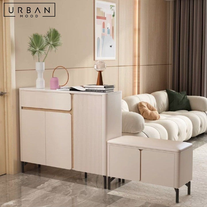 MORTIER Modern Sintered Stone Shoe Cabinet