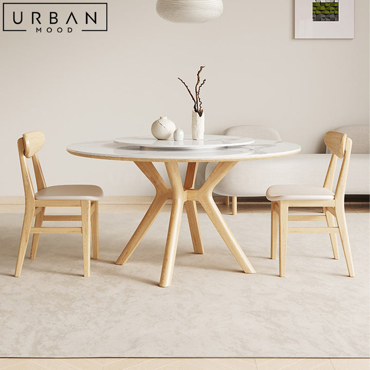 MRAM Japandi Sintered Stone Round Dining Table