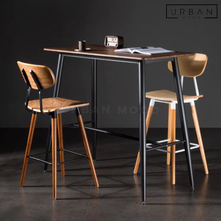 MEDLEY Industrial Solid Wood Bar Table – Urban Mood