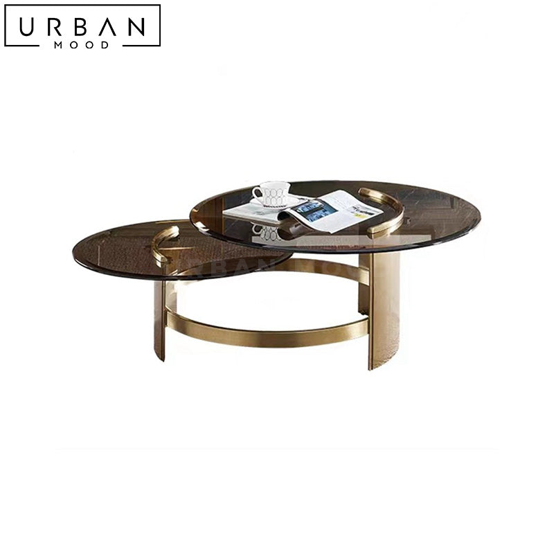 NAEL Modern Glass Coffee Table