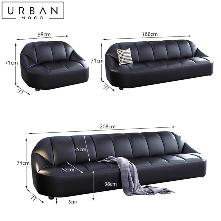 NEBO Modern Leather Sofa