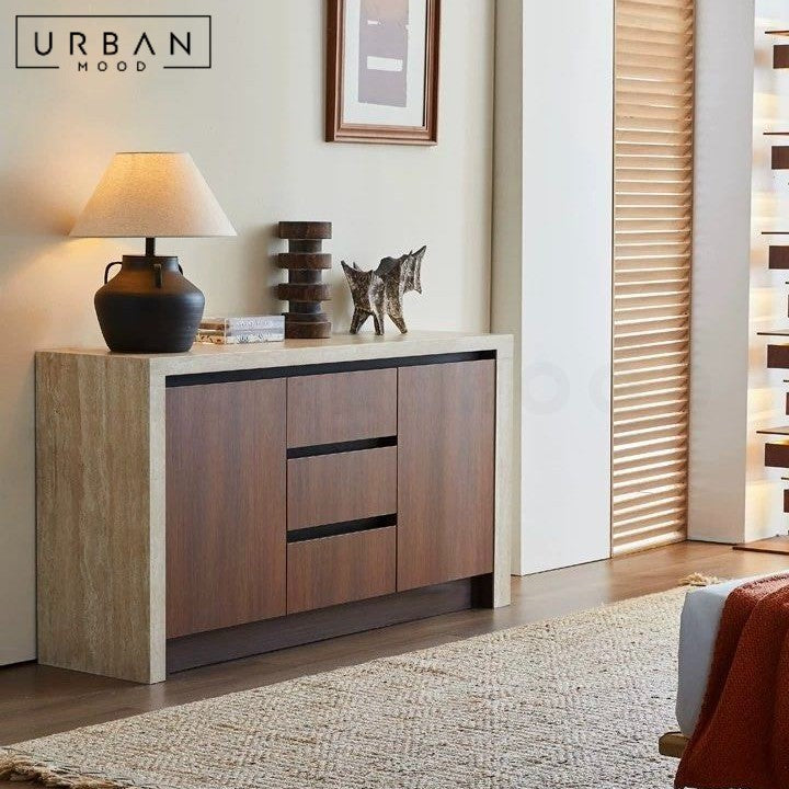 NOELIA Modern Travertine Sideboard