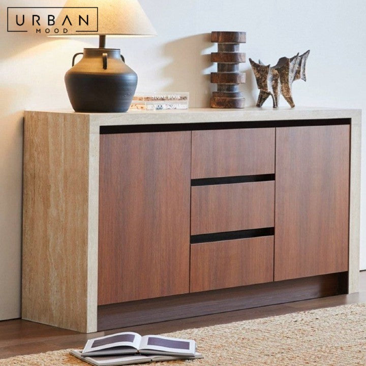 NOELIA Modern Travertine Sideboard