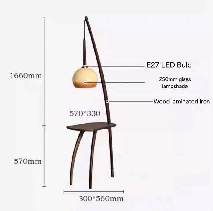 NOFU Oriental Solid Wood Standing Lamp