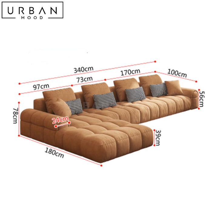 ODETTE Modern Velvet Sofa