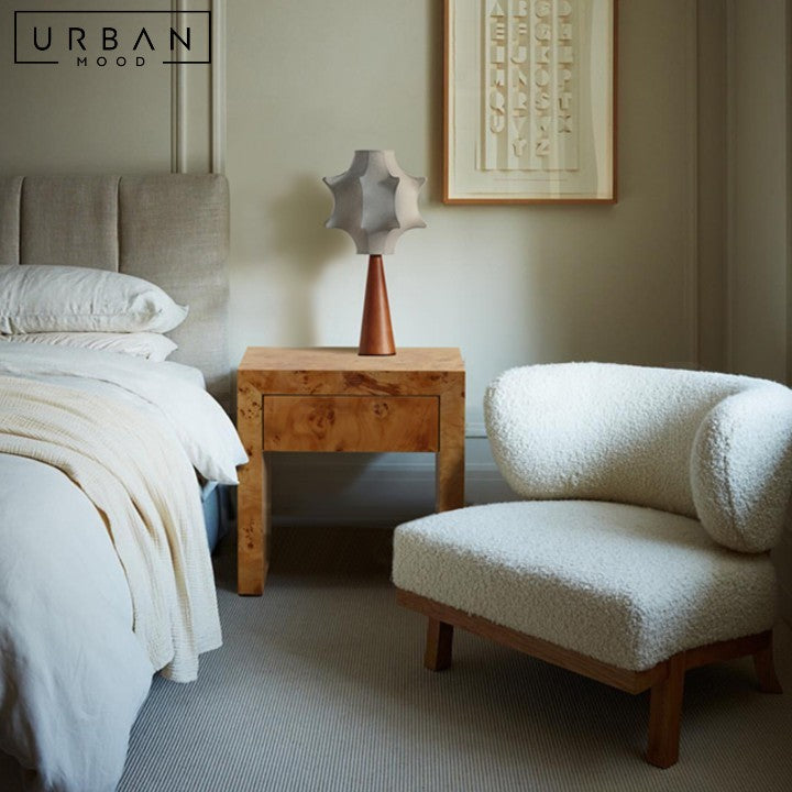 PAVLO Wabi Sabi Solid Wood Bedside Table