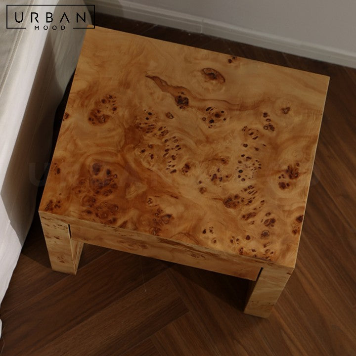 PAVLO Wabi Sabi Solid Wood Bedside Table