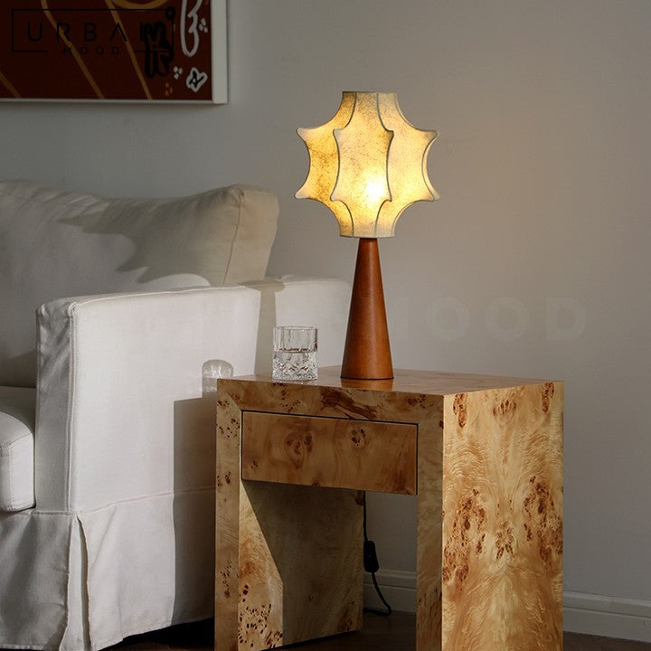 PAVLO Wabi Sabi Solid Wood Bedside Table