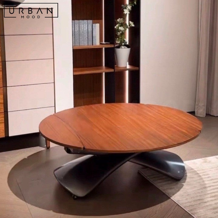 PIRON Modern Extendable Round Coffee / Dining Table
