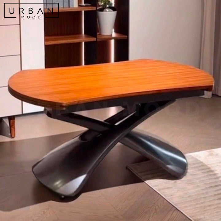 PIRON Modern Extendable Round Coffee / Dining Table