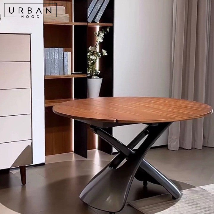 PIRON Modern Extendable Round Coffee / Dining Table