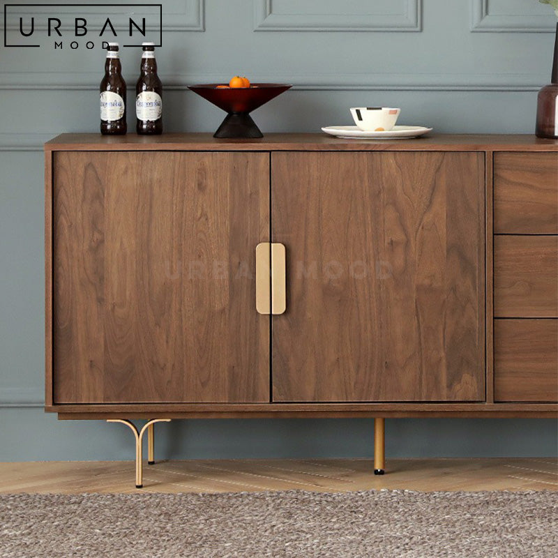 PONTI Mid-Century Solid Wood Sideboard