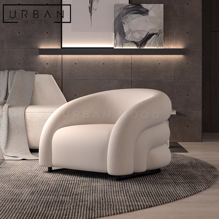 PORTE Modern Boucle Armchair