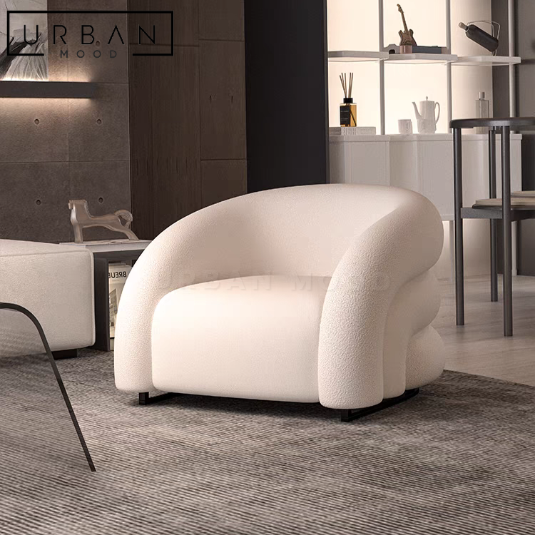 PORTE Modern Boucle Armchair