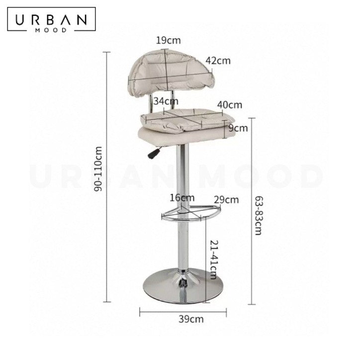 VEDO Modern Leather Bar Stool