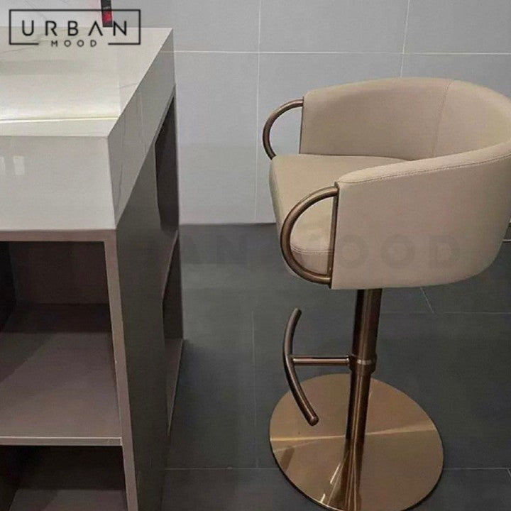 RADICE Modern Leather Bar Stool