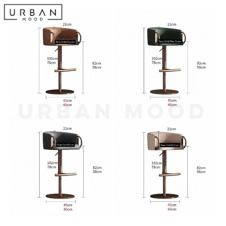 RADICE Modern Leather Bar Stool