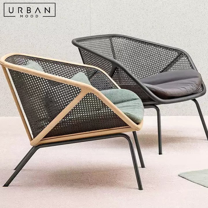 ROMINA Modern Rattan Outdoor Lounge Chair