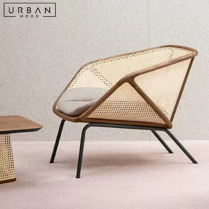 ROMINA Modern Rattan Outdoor Lounge Chair