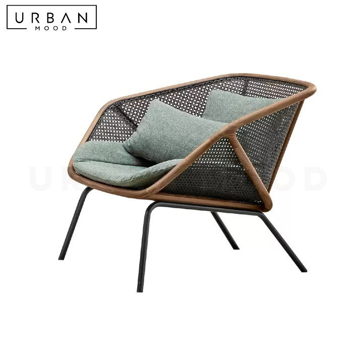 ROMINA Modern Rattan Outdoor Lounge Chair