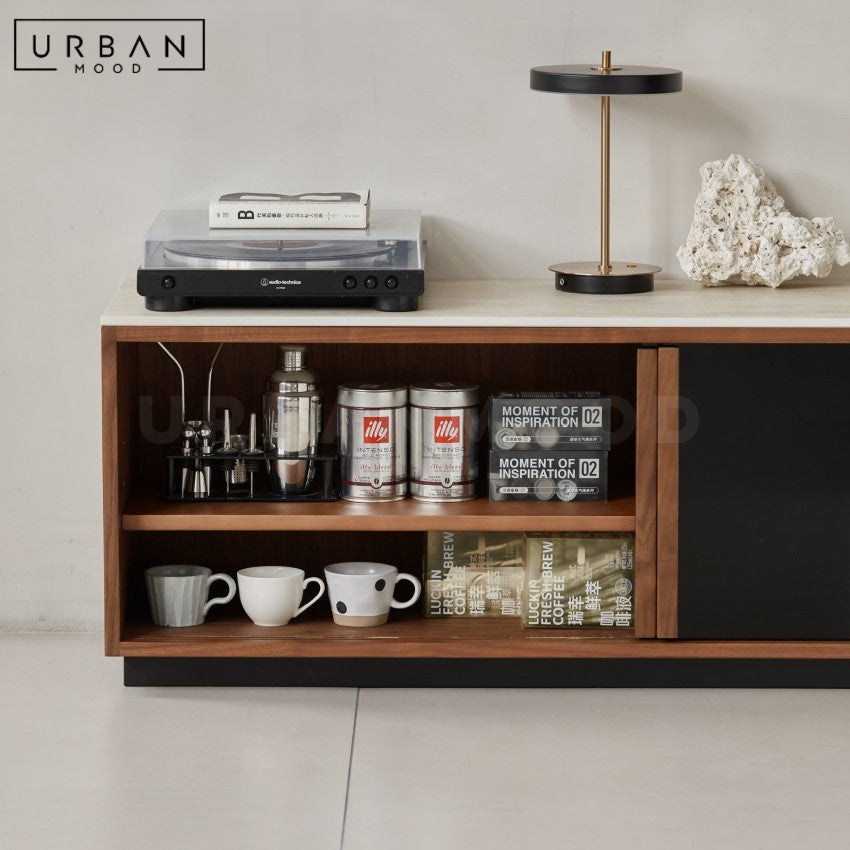 ROVEL Modern Solid Wood TV Cabinet