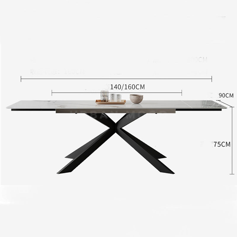 RSON Modern Extendable Sintered Stone Dining Table