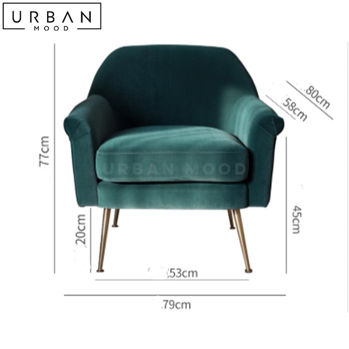 RYLEE Modern Velvet Armchair