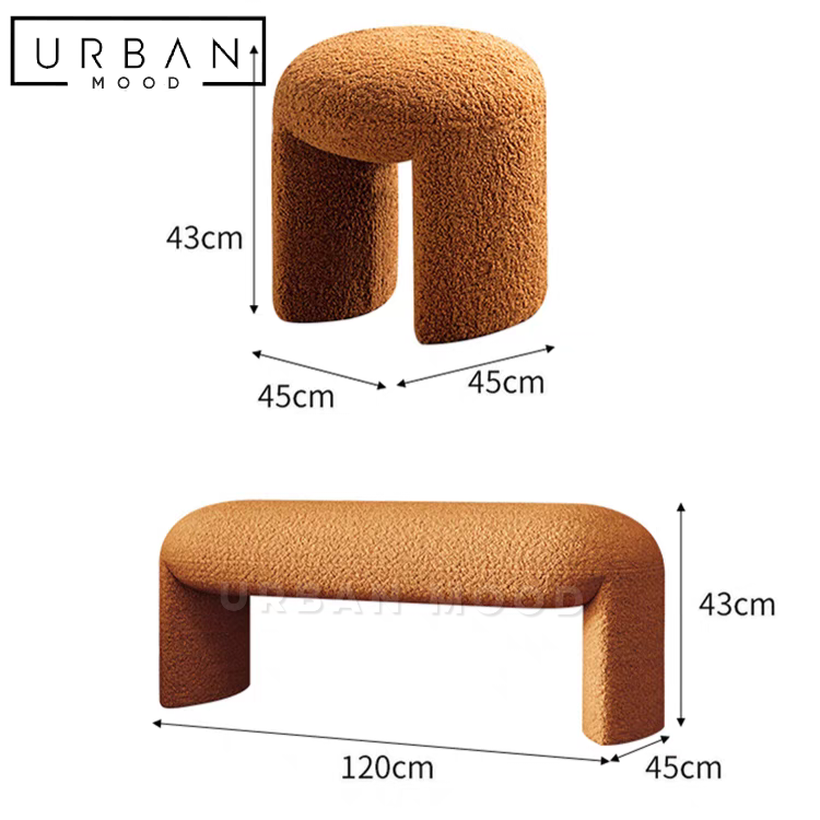 ROWLAND Modern Boucle Bench