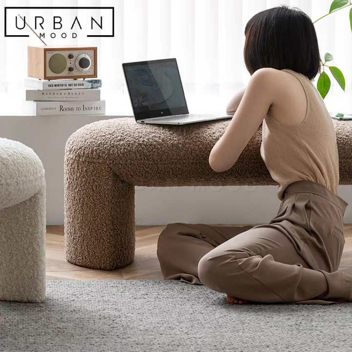 ROWLAND Modern Boucle Bench