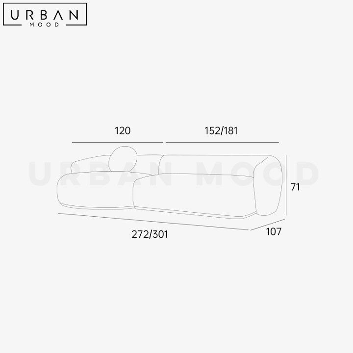 TORO Japandi Boucle Sofa