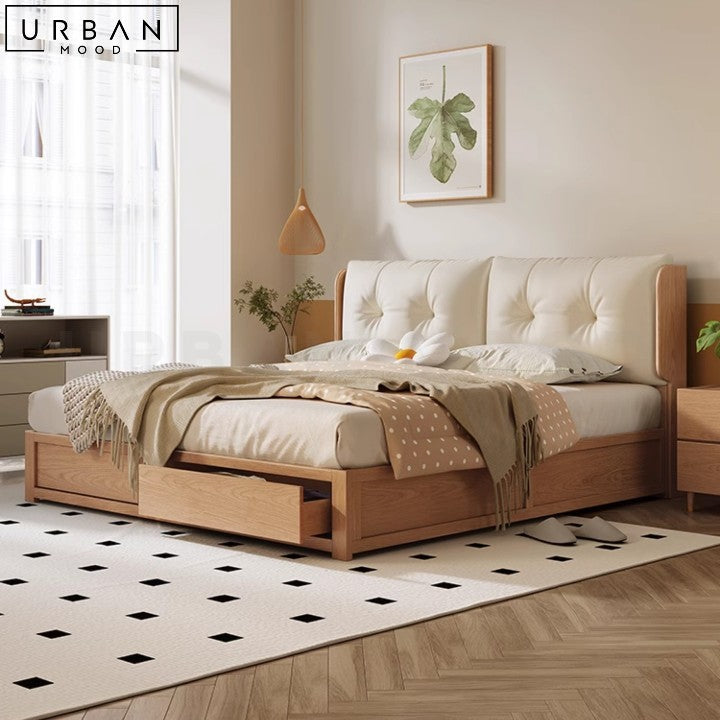 SHABEL Japandi Storage Bedframe