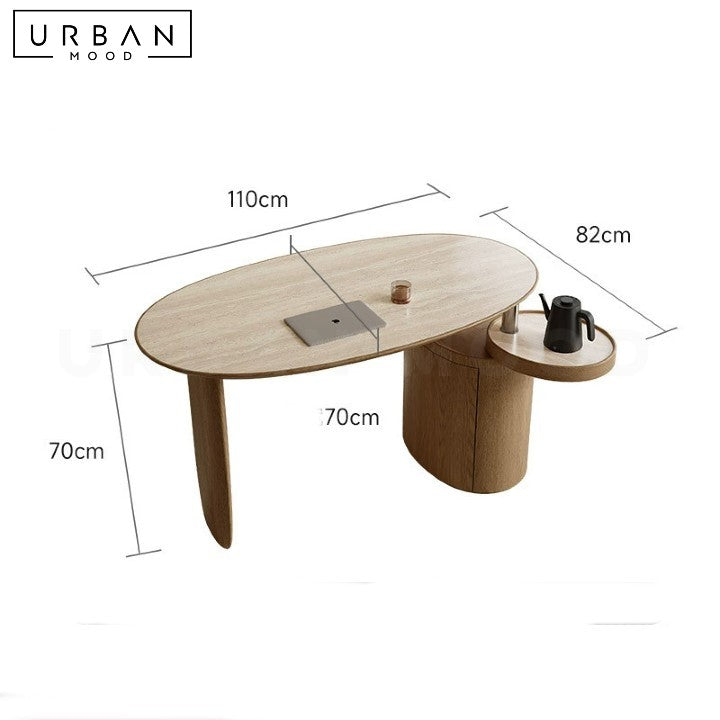 SHARON Japandi Sintered Stone Study Table