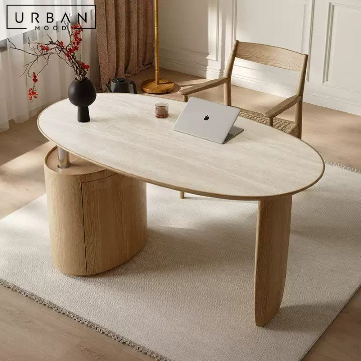 SHARON Japandi Sintered Stone Study Table