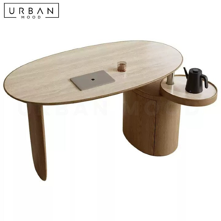 SHARON Japandi Sintered Stone Study Table