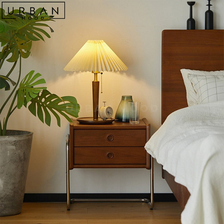 SHOR Japandi Solid Wood Bedside Table