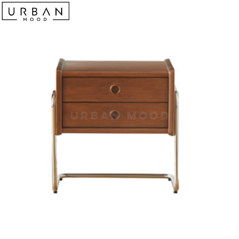 SHOR Japandi Solid Wood Bedside Table