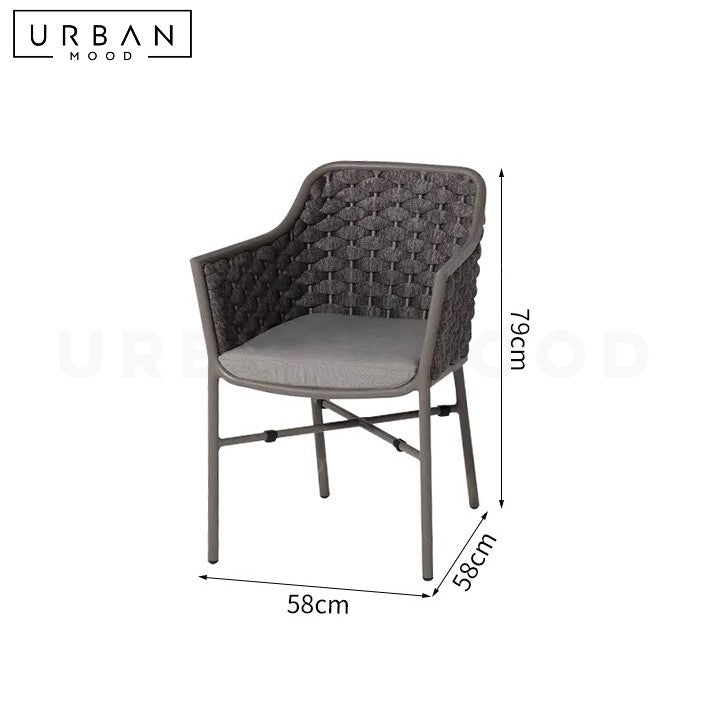 SUAREZ Modern Rattan Outdoor Dining Chair